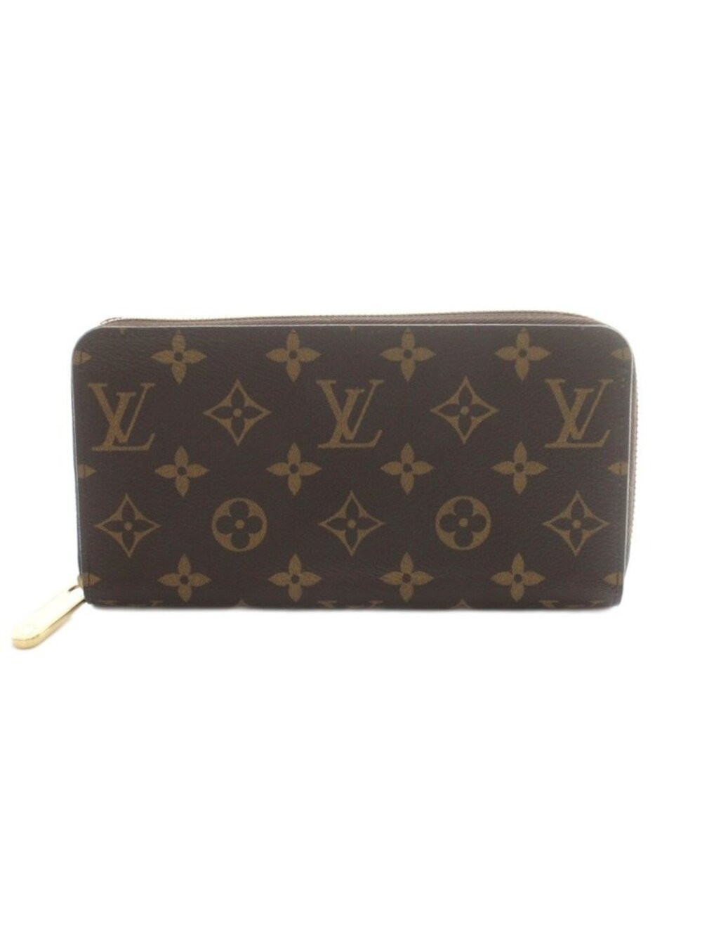 Louis Vuitton Zippy Wallet Zip Around Coin Purse Monogram Pattern Brown
